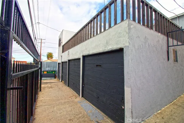 a view of a porch with wooden floor and stairs