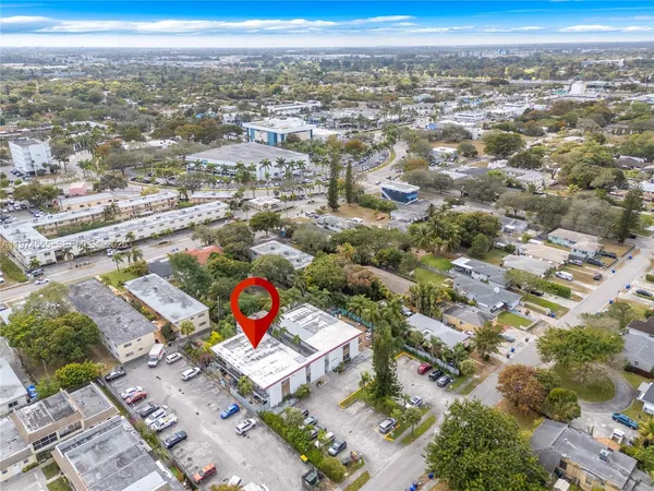 an aerial view of multiple house