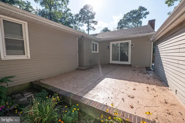 a view of backyard of house