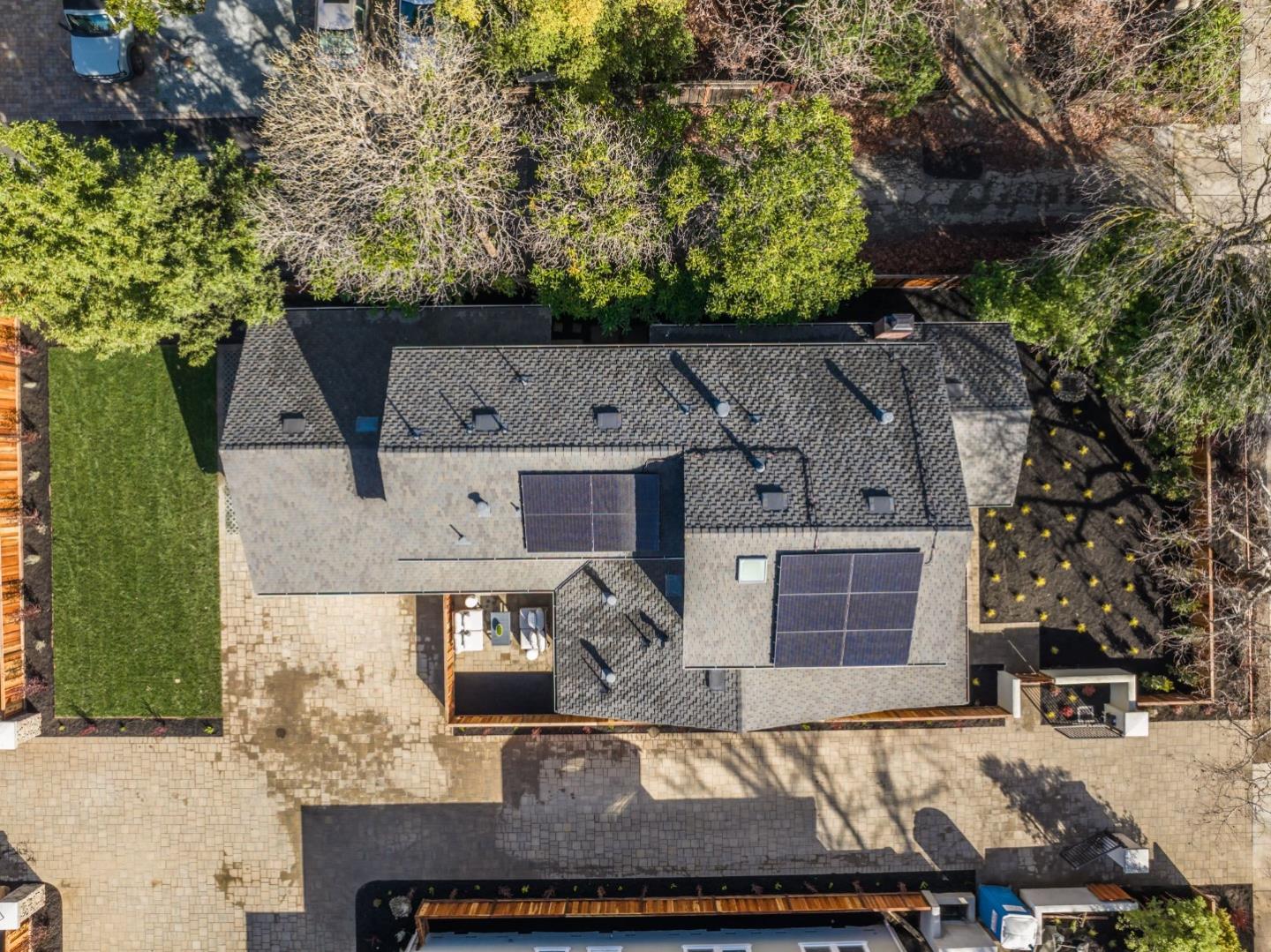 275 Willow Road Menlo Park, CA 94025 - Photo 36 of 40 an aerial view of a house with a yard
