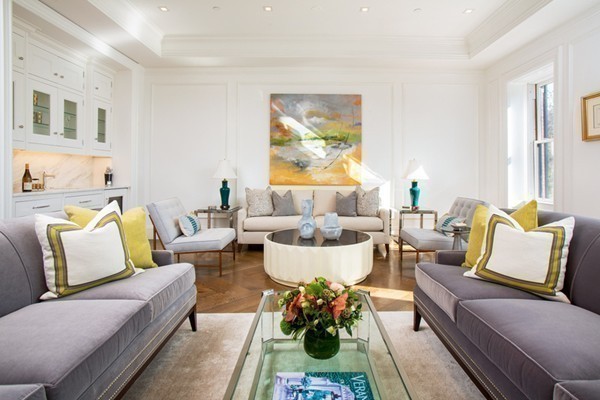 89 Beacon Street, Unit PH Boston, MA 02108 - Photo 5 of 22 a living room with furniture and a large window