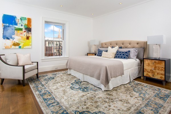 89 Beacon Street, Unit PH Boston, MA 02108 - Photo 10 of 22 a bedroom with a bed and a window