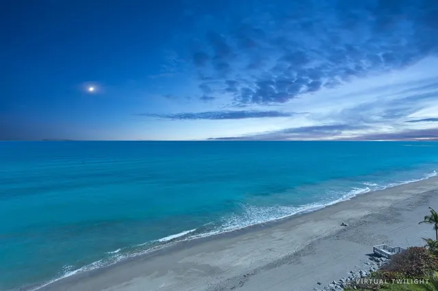a view of an ocean beach