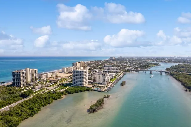a view of a city and lake