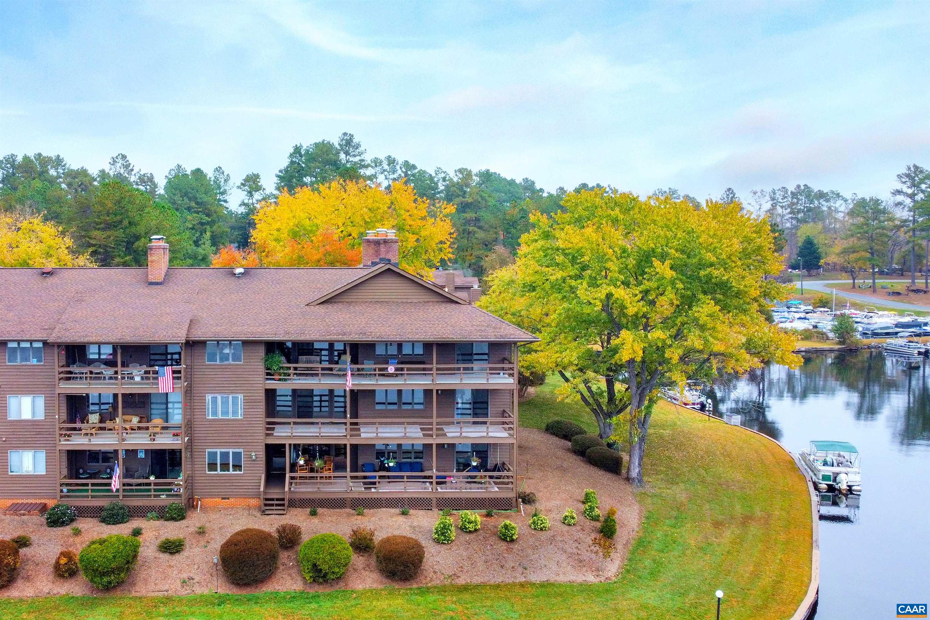 4 Marina Point Palmyra, VA 22963 - Photo 36 of 51 a aerial view of a house with swimming pool and sitting area