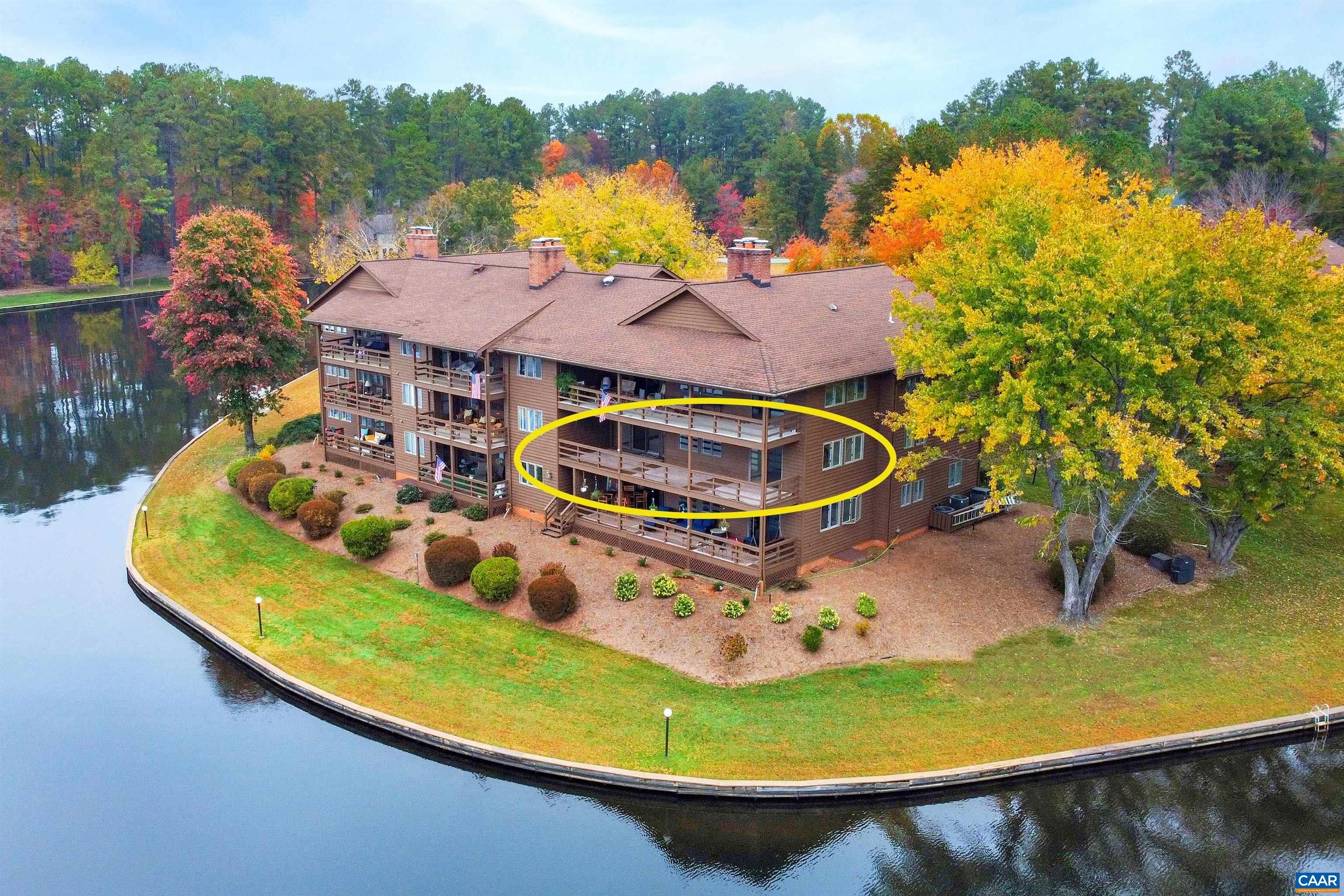 4 Marina Point Palmyra, VA 22963 - Photo 43 of 51 an aerial view of a house with swimming pool patio and lake view