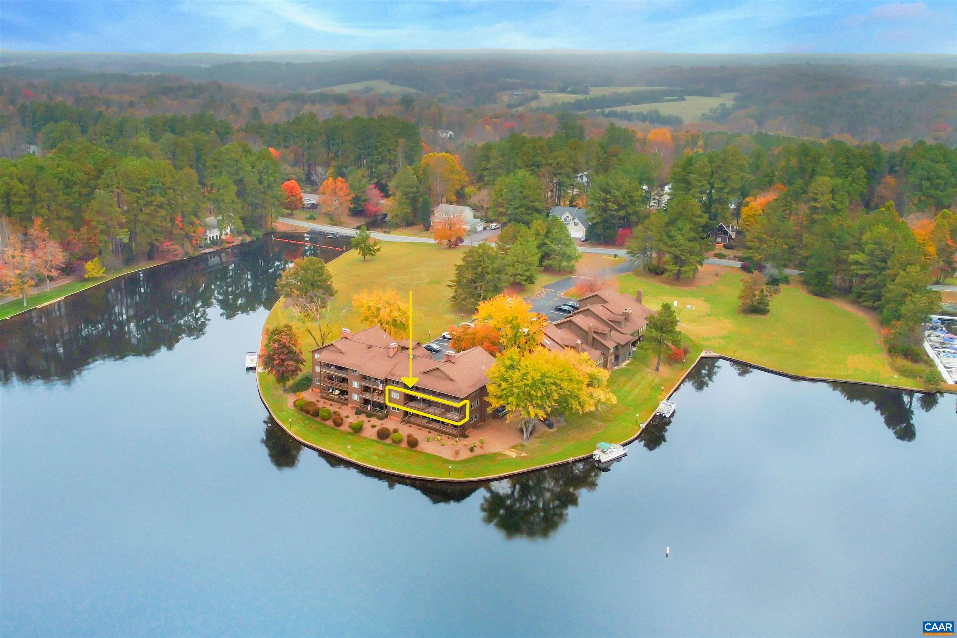 4 Marina Point Palmyra, VA 22963 - Photo 46 of 51 an aerial view of a swimming pool with outdoor seating yard and mountain view