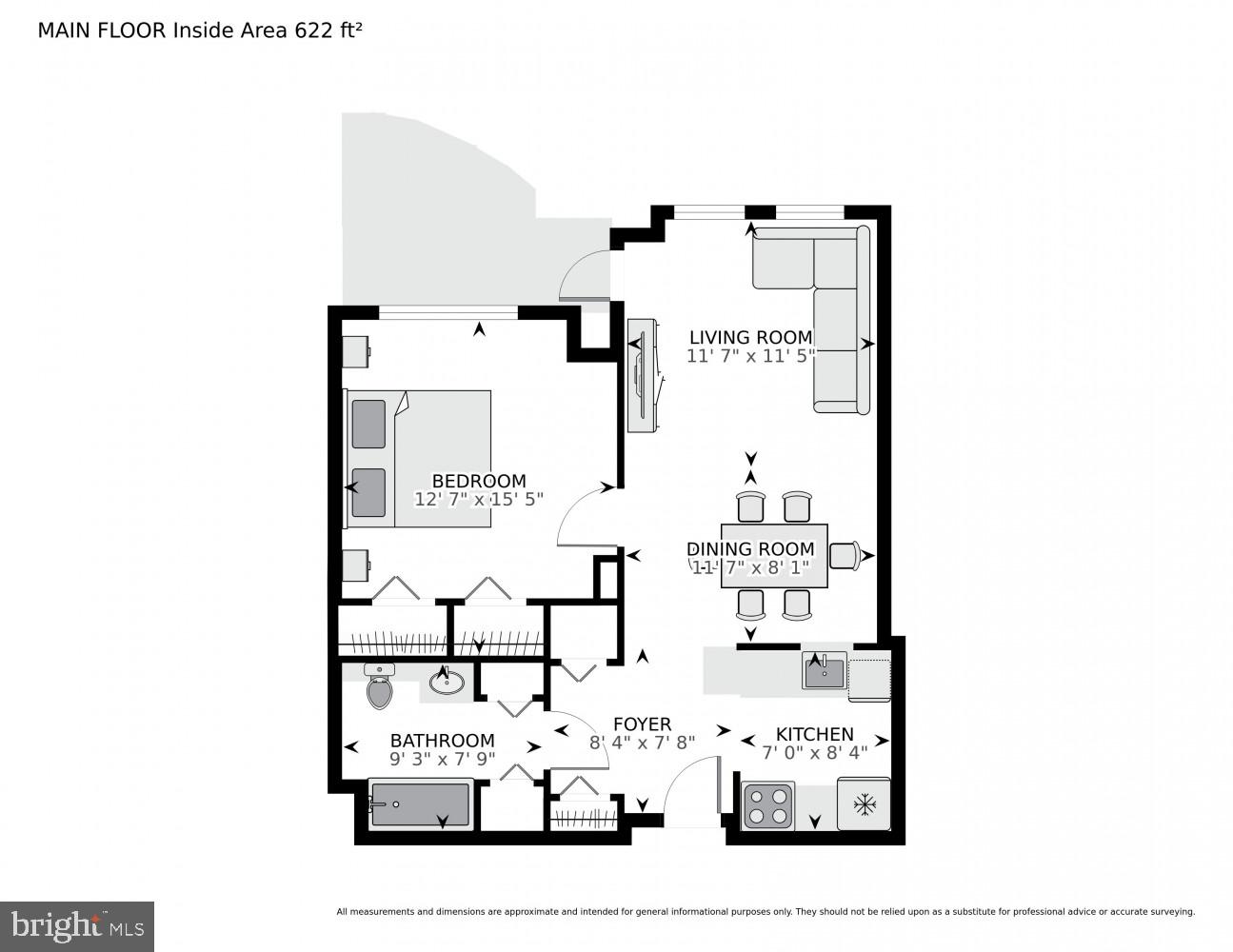 900 North Taylor Street, Unit 909 Arlington, VA 22203 - Photo 41 of 42 a picture of a floor plan