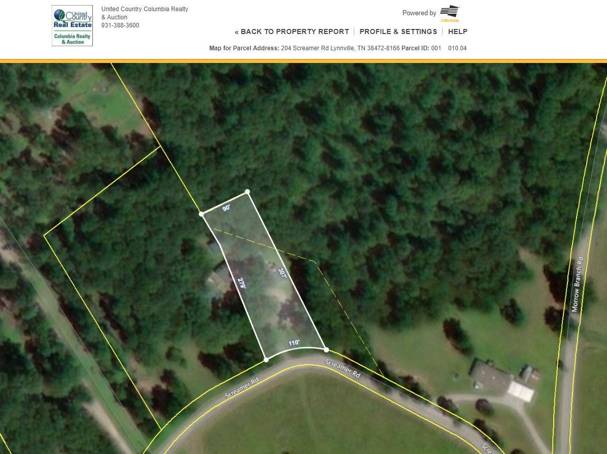 204 Screamer Road Lynnville, TN 38472 - Photo 18 of 18 Aerial View of the 0.50 Acres lot