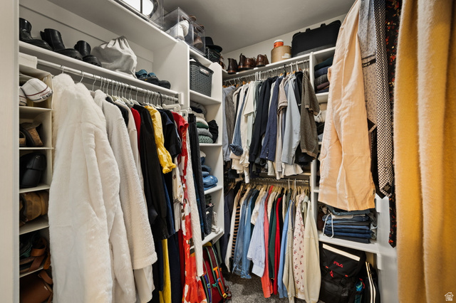 204 Lyman Lane Bountiful, UT 84010 - Photo 12 of 28 Custom closet system featuring multiple hanging rods, integrated shelving, and dedicated shoe storage