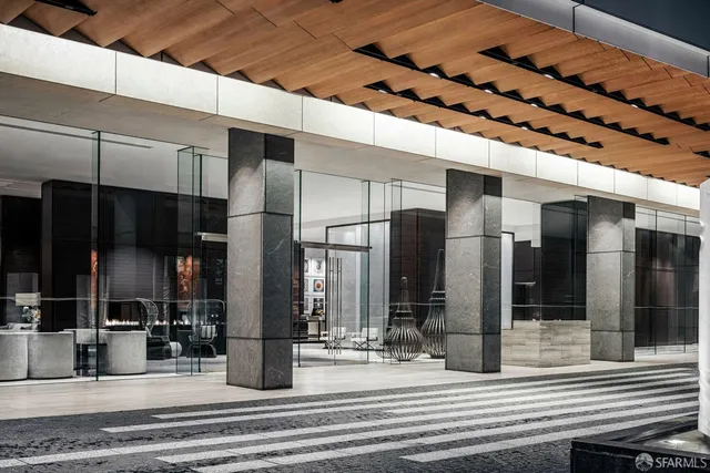 a view of a building entrance