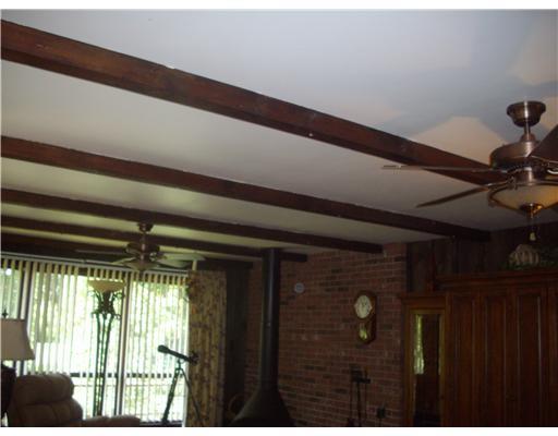 2391 Ridge Rd Extension Economy, PA 15003 - Photo 5 of 18 Living Room. Beamed ceiling with two (2) ceiling fans.