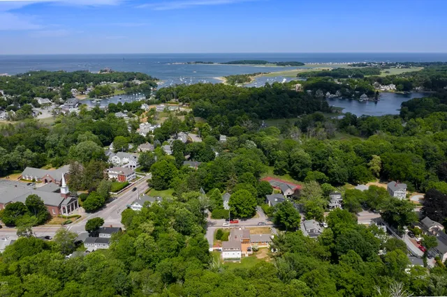 an aerial view of multiple house