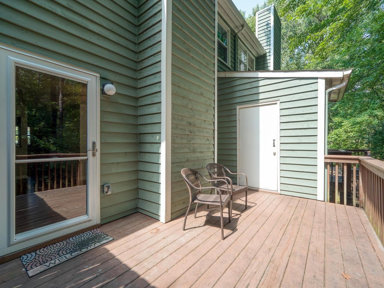 118 Shady Spring Place Durham, NC 27713 - Photo 23 of 33 a deck view with a seating space