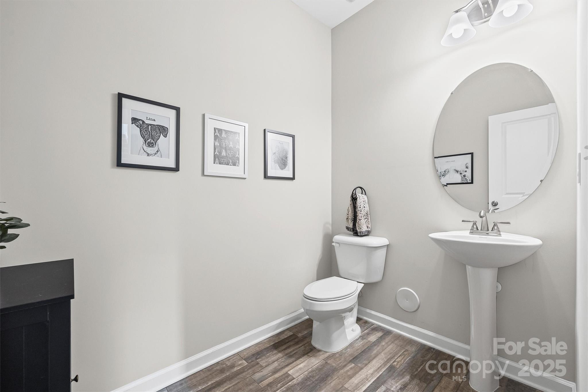 328 Cold Crk Way Mount Holly, NC 28120 - Photo 6 of 24 a bathroom with a toilet sink and mirror