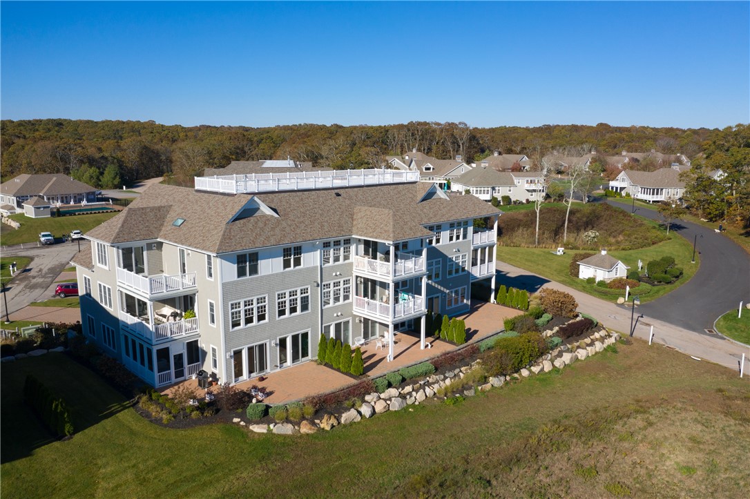 3 Compass Way, Unit B301 Westerly, RI 02891 - Photo 25 of 33 Aerial view of Penthouse third floor unit with deck and covered porch