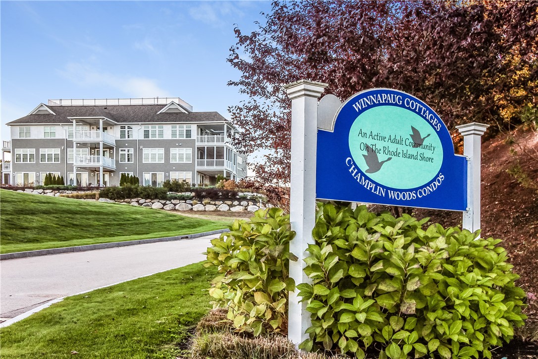 3 Compass Way, Unit B301 Westerly, RI 02891 - Photo 31 of 33 Entrance to Champlin Woods Condos and Winnapaug Cottages off of Shore Road