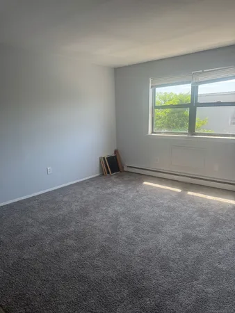 an empty room with a window