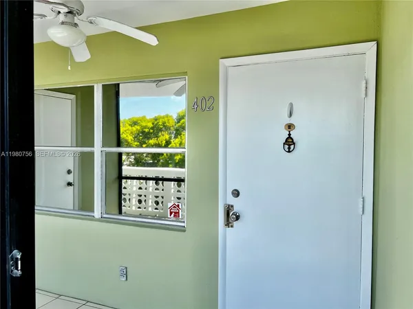 a view of front door