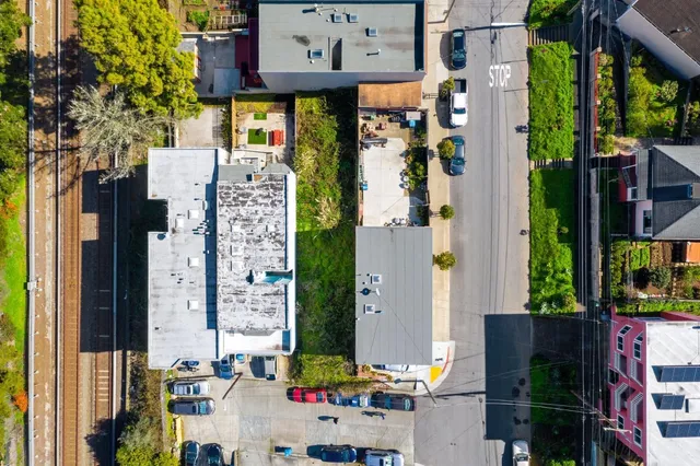 an aerial view of multiple house