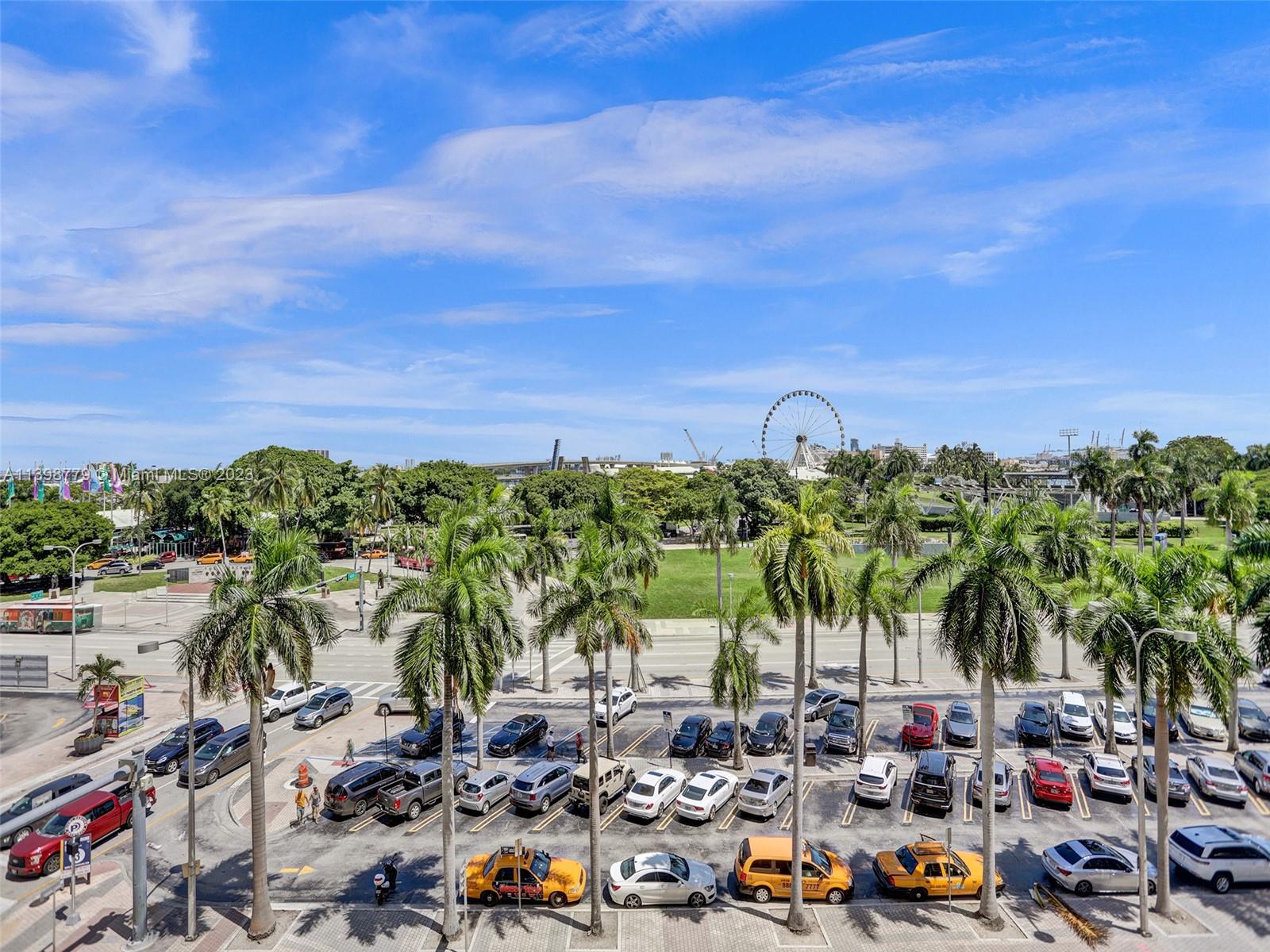 244 Biscayne Boulevard, Unit 439 Miami, FL 33132 - Photo 37 of 49 a view of a parking space with lots of palm trees