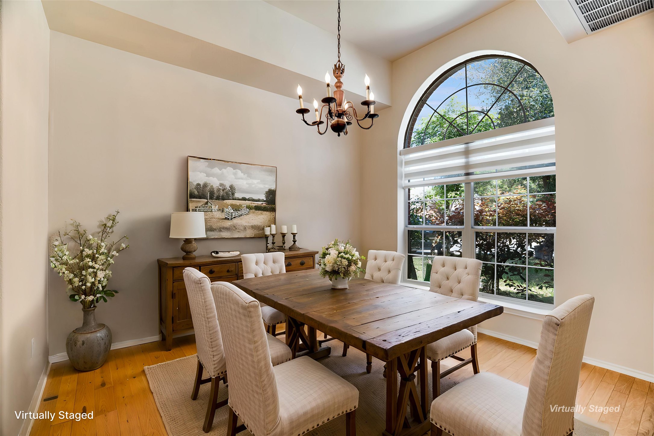 2207 Clover Ridge Drive Cedar Park, TX 78613 - Photo 5 of 25 Dining room with high ceiling and arch window virtually staged