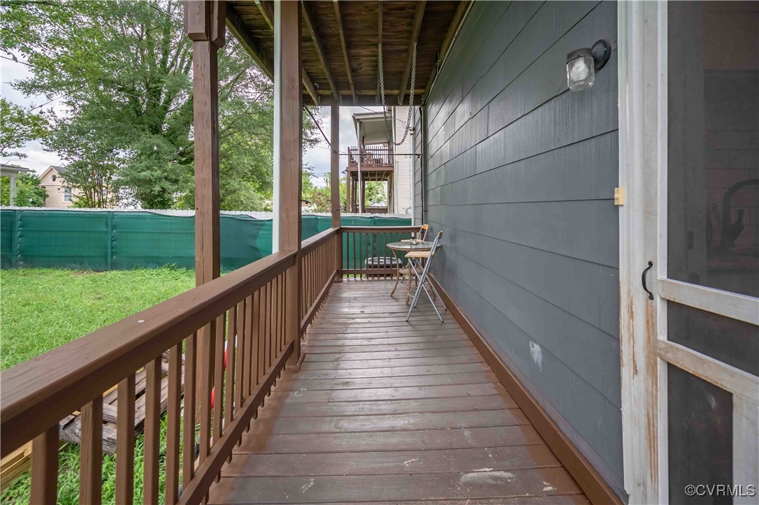 5 West Graham Road Richmond, VA 23222 - Photo 39 of 42 a view of balcony with wooden floor