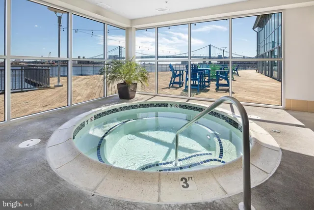 a room with gym equipment