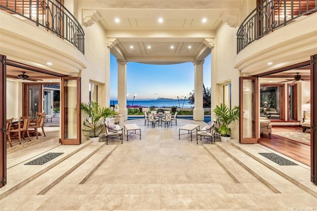 a view of a lobby with furniture