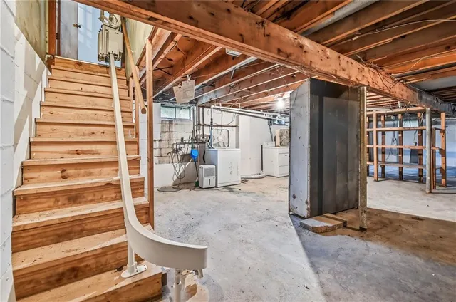 a view of a storage room