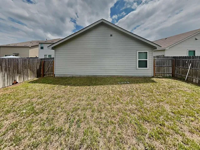 a backyard of a house