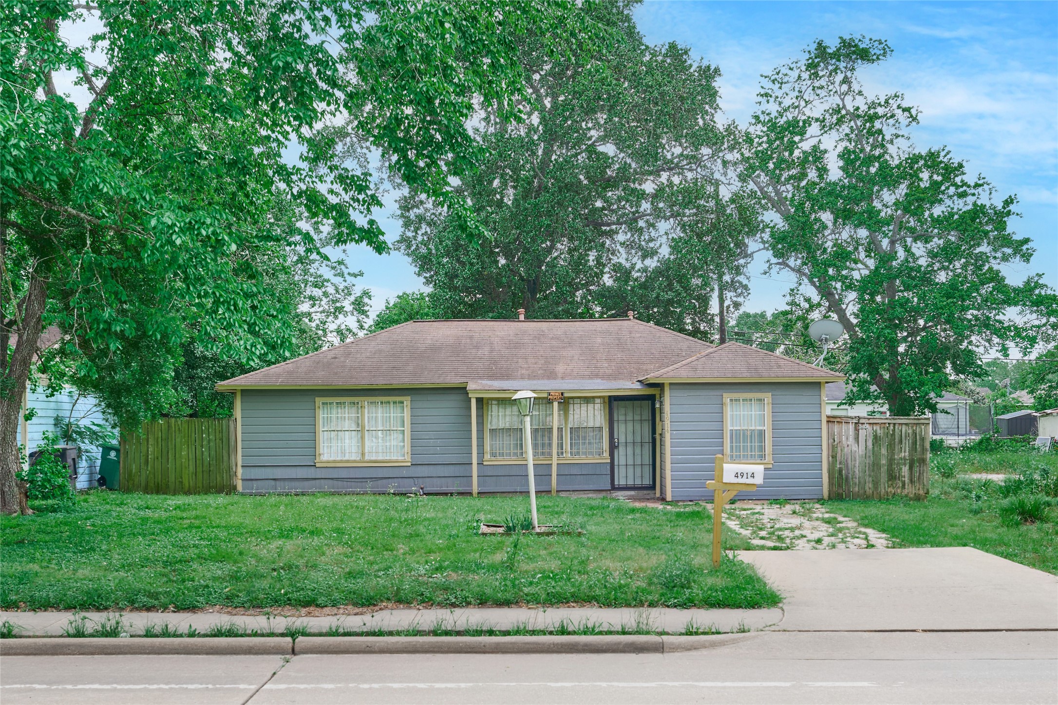 a house that has a tree in it