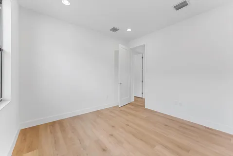 a view of a park with swings