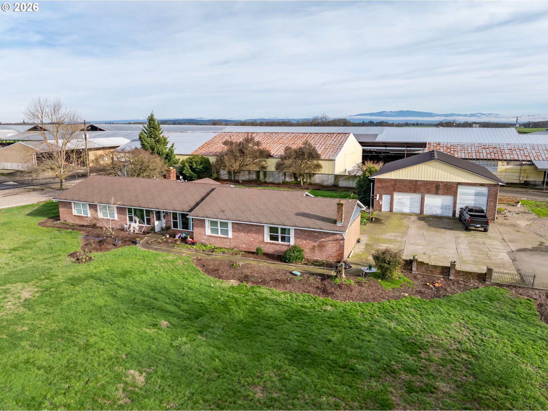 35725 Engel Road Southeast Albany, OR 97322 - Photo 17 of 38 an aerial view of a house with swimming pool garden and patio