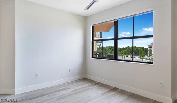 an empty room with a window