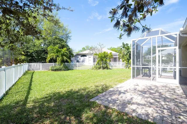 a view of swimming pool with a garden