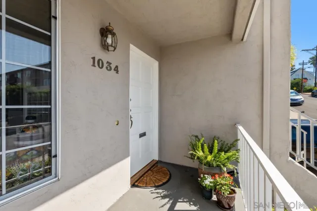 a view of hallway with living room