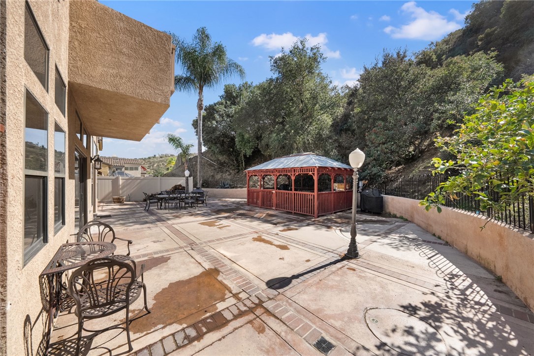 3270 Star Canyon Circle Corona, CA 92882 - Photo 25 of 55 a view of a patio with a table and chairs under an umbrella