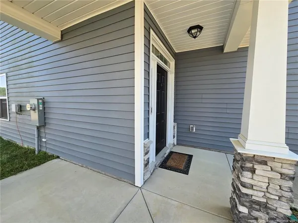 a view of front door of house