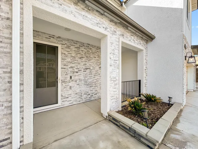 a front view of a house with a window