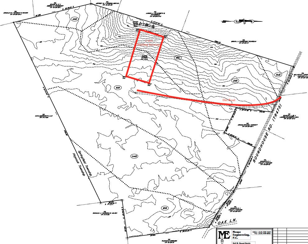 1540 Roundhouse Road Quakertown, PA 18951 - Photo 15 of 20 Topographic map highlighting building envelope.