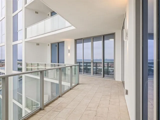 a view of a city with ocean view