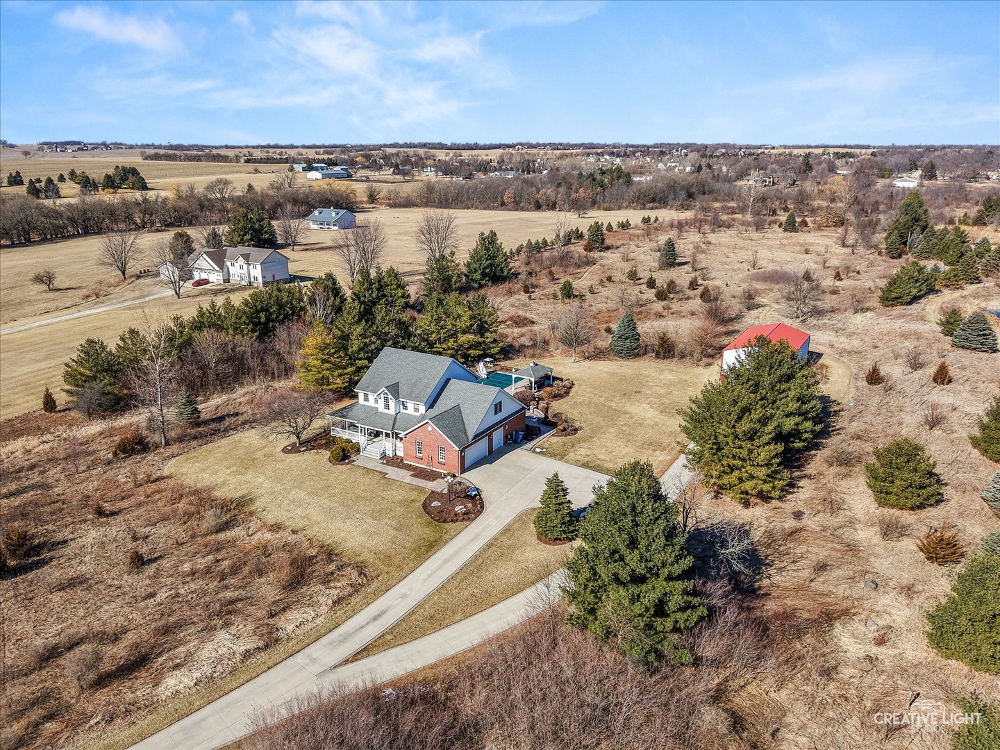 1651 Johnson Road Oswego, IL 60543 - Photo 38 of 60 an aerial view of a house with a yard