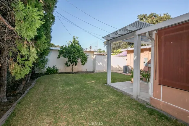 a view of a porch in front of a house