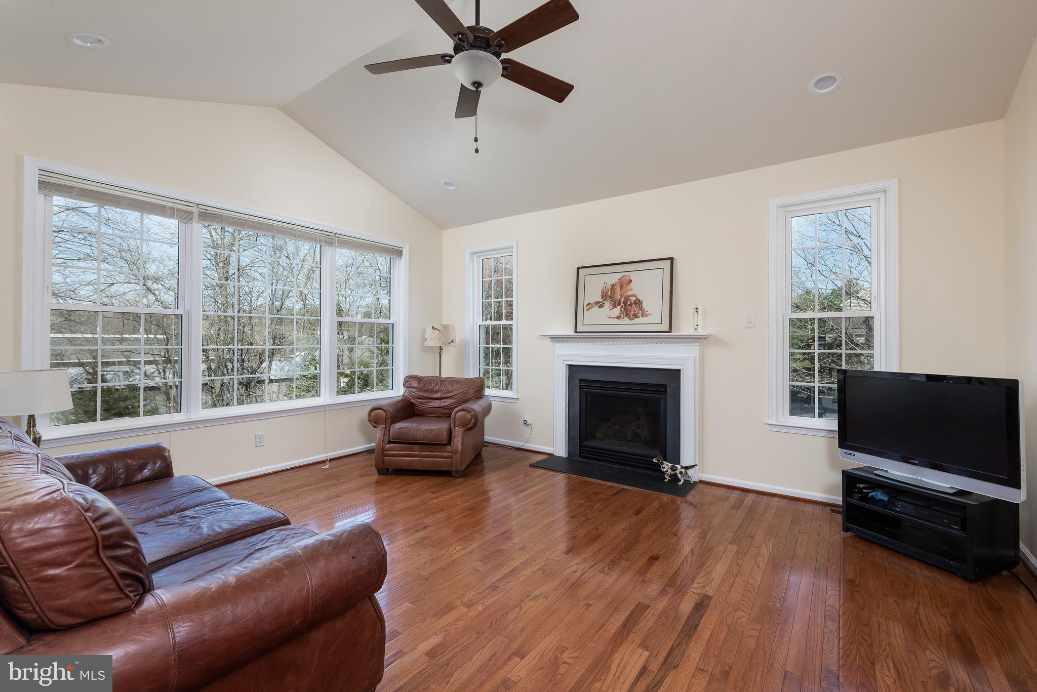 1207 South Rapps Dam Road Phoenixville, PA 19460 - Photo 19 of 33 Family Room with Vaulted Ceiling and Gas Fireplace