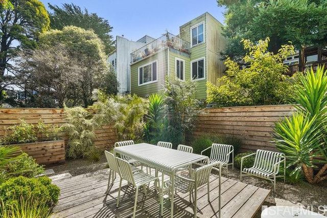 a view of a building with a outdoor space