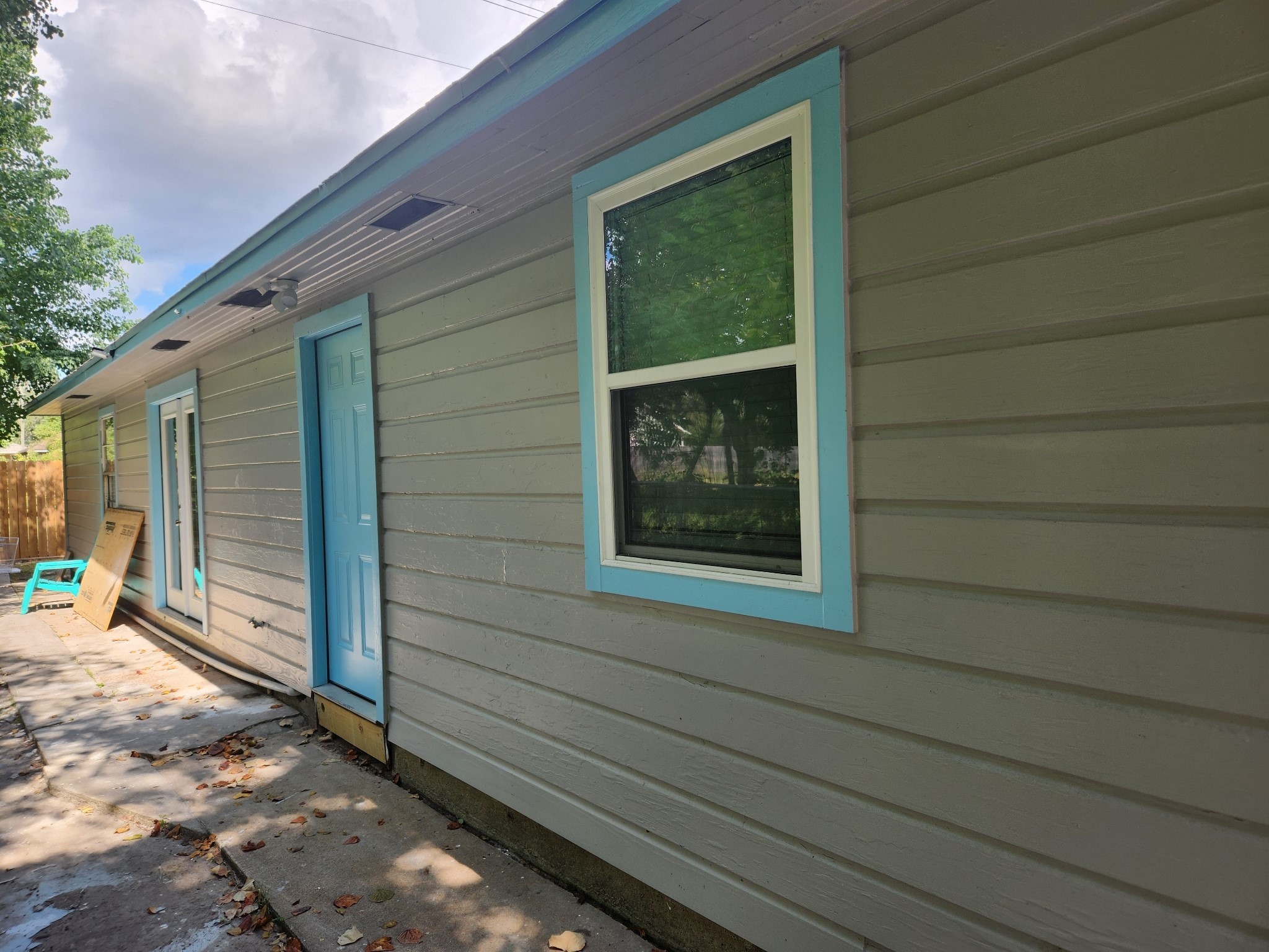 a view of front door of house