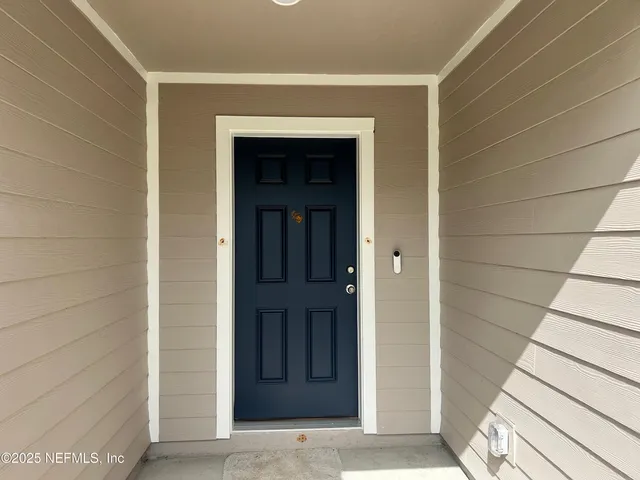 a view of front door of house