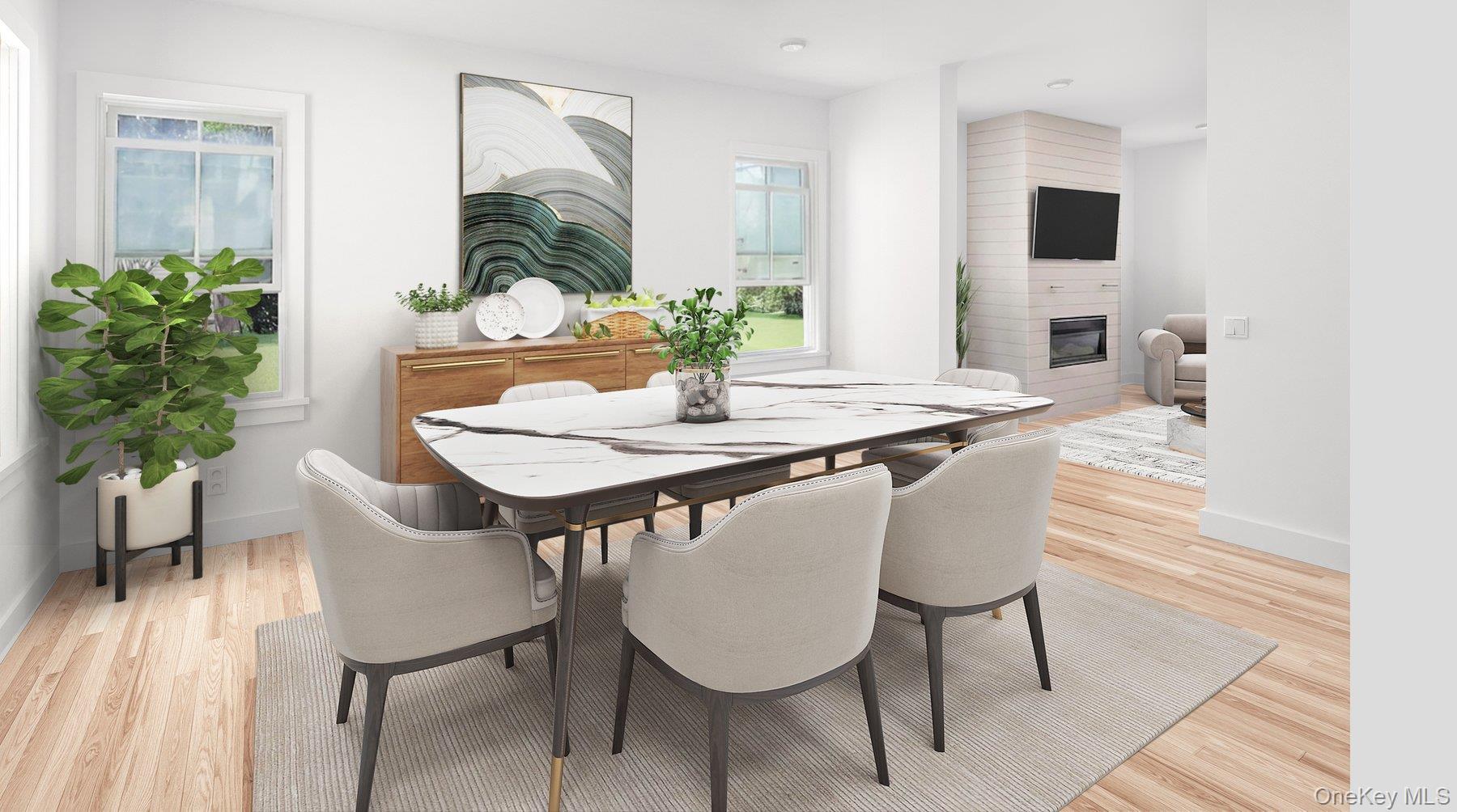 12 Red Creek Road Hampton Bays, NY 11946 - Photo 7 of 13 Virtually Staged Dining Room