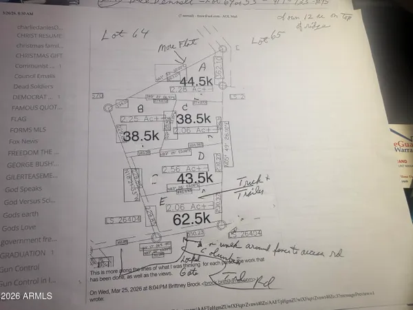 $43,500 | Xx000 East Xx000 E Gods View Drive, Unit PARCEL D, Morristown, AZ 85342